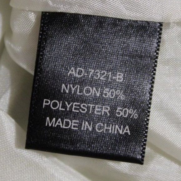 Aryn K. One Shoulder Cream & Gold Polka Dot Dress (444) - Picture 5 of 5